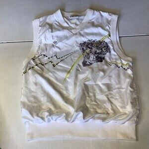Vintage 80s Stefan Edberg Tennis Vest White See Measurements for Size